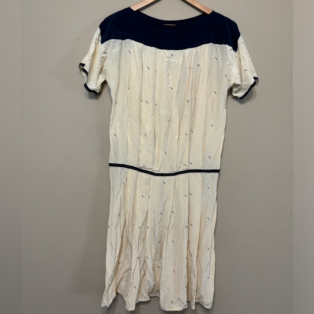 ALFRED SUNG Vintage 100% Silk Dress, Adjustable Cinch Waist - Picture 7 of 9